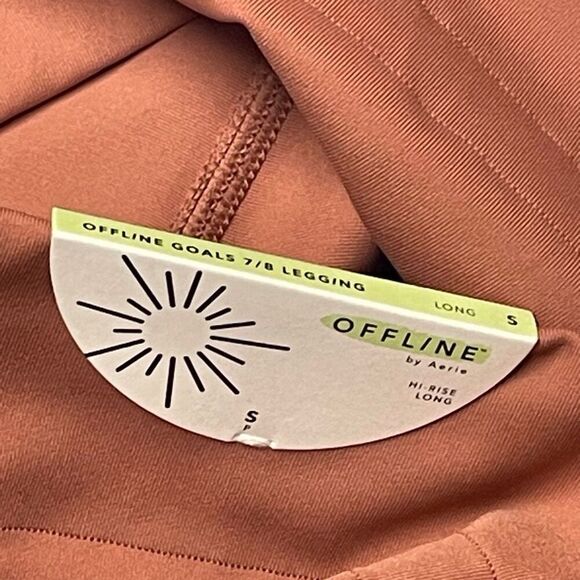 Aerie Offline Peach and Periwinkle Colorblock Goals Hiker Leggings - Long N0368 - Picture 5 of 6